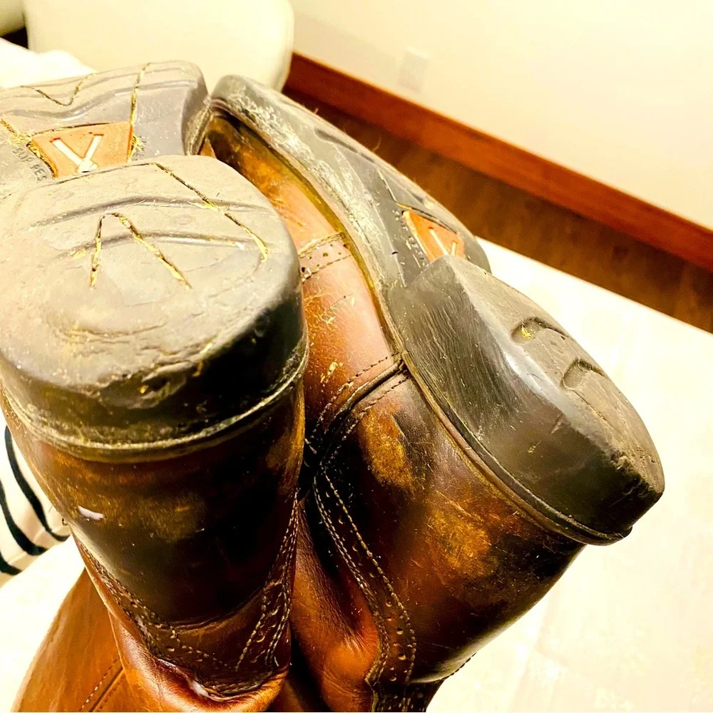 Barbed Wire Western Work Boots Slip Oil Resistant Square toe Men’s 10         WG - Picture 9 of 9